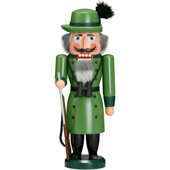 German nutcracker forester, height 37 cm / 15 inch, original Erzgebirge by Seiffener Volkskunst
