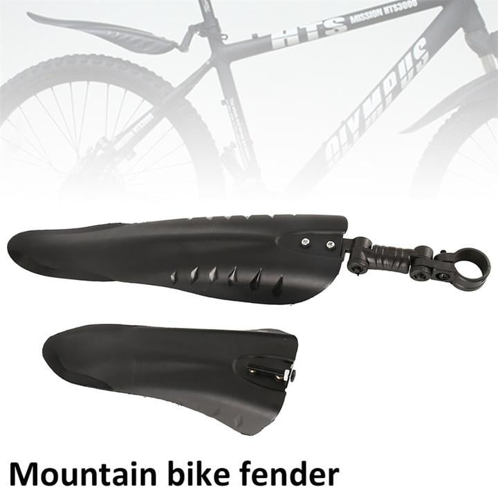 1x Mountain Bike Bicycle Front Rear Black Tire Mudguards Mud Guard Fender Set FO 