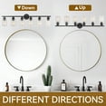 thumbnail image 4 of 6-Light Modern Vanity Light with Clear Glass Shade - Dimmable Bathroom Black Wall Lamp for Mirror, Kitchen, Hallway, 4 of 8