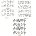 thumbnail image 3 of Cartoon Animal Line Drawing Nail Stickers Diy Fake Full Nail Tip Decals Beauty Art Tools Workhe, 3 of 8