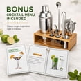 thumbnail image 5 of Semderm 10-Piece Cocktail Shaker Set, Stainless Steel Bartender Kit with Bamboo Stand, Mixology Tools with Muddler Jigger Pourers for Home Bar, Gift for Men & Women ( Silver ), 5 of 8