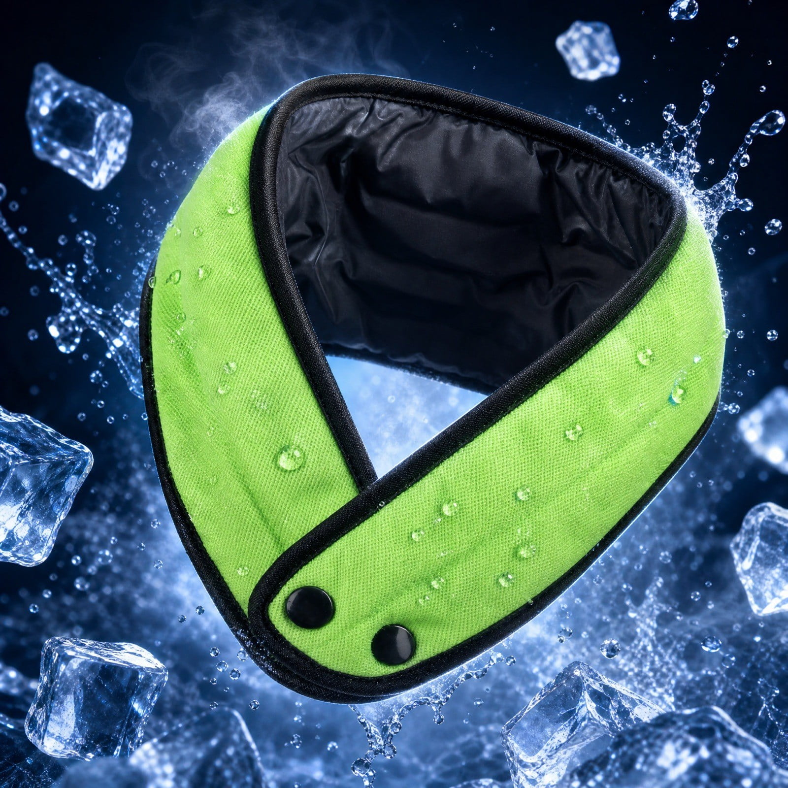 Reusable Neck Cooling Towel Polymer Bead Instant Chill Wrap Sweat-Absorbent Neck Cooler for Summer Outdoor Sports Golf Jogging Baseball Fitness and Training