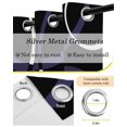 thumbnail image 6 of Blue Geometric Blackout Curtains, Light Blocking Print Window Curtains, Contemporary White Abstract Lines Black Thermal Insulated Window Drapes for Living Room Kitchen Cafe 2 Panels, 104"W x 52"L, 6 of 9