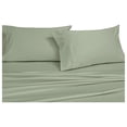 thumbnail image 2 of Royal Hotel's Solid Sage 550-Thread-Count 3pc Twin-Extra-Long Bed Sheet Set 100% Combed Cotton, Sateen Solid, Deep Pocket, 2 of 2