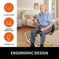 thumbnail image 3 of Ergonomic Saddle Stool Salon Stool with Backrest - Hydraulic Adjustable Rolling Office Chair, Soft Cushion & Wheels for Home, Dental, Tattoo Salon, 3 of 8