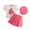 1-Pink3707, variant on WOYY Girls' Summer Outfits Bow Short Sleeve T-Shirt Skirt Hat 3Pcs Set Fashion Baby Clothes, Sizes 0-3T