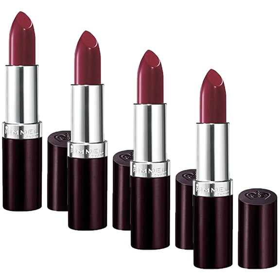 Pack of (4) Rimmel Lasting Finish Lipstick 124 Bordeaux, 0.14 Ounces