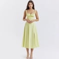 thumbnail image 1 of Bustier Midriff Taille Shaper Robe Confortable Bustier Slim Bodycon Élégant une Ligne d'Été Haute Parti Robe Midi, 1 of 7