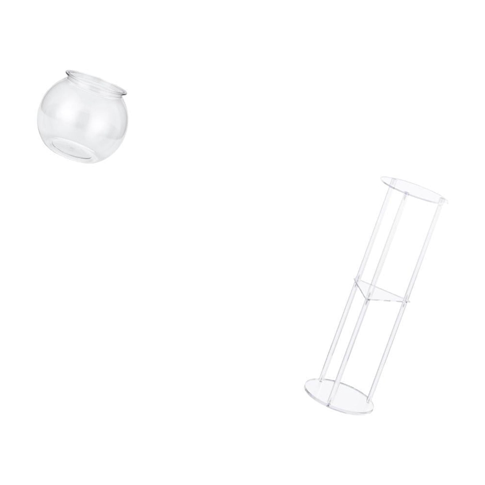 Desktop Aquarium Tank Transparent Acrylic Fish Bowl Vase Space Saving Design for Living Room Office Decor