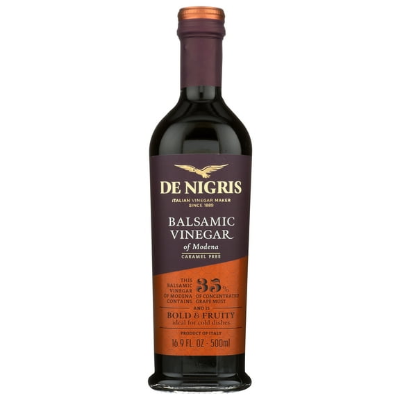 Pack of 6, De Nigris Balsamic Vinegar of Modena Bold & Fruity, 16.9 fl oz