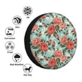 thumbnail image 4 of Wukai Housse de Pneu de Rechange Imprimé Fleurs de Rose pour Remorque RV, Housse de Roue en PVC Faux Cuir Imperméable Adaptée pour Camion, Remorque, RV, SUV, Campeur-15 Pouces, 4 of 6