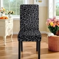 thumbnail image 4 of TSOVTHRID Black Leopard Print 5 Pcs Tablecloth with Dining Chair Seat Covers Washable Table Cloth Stretchable Chair Covers for Dining Room Banquet Home Kitchen Holiday Decoration, 4 of 7