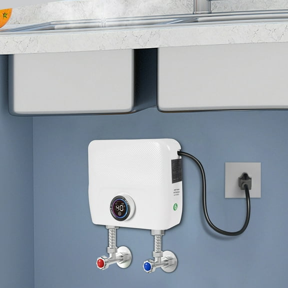 Modern White Electric Water Heater, Hot Water Heater, Instant Hot Water Heater AC110V, 50-60HZ 3000W Knob   Remote Control