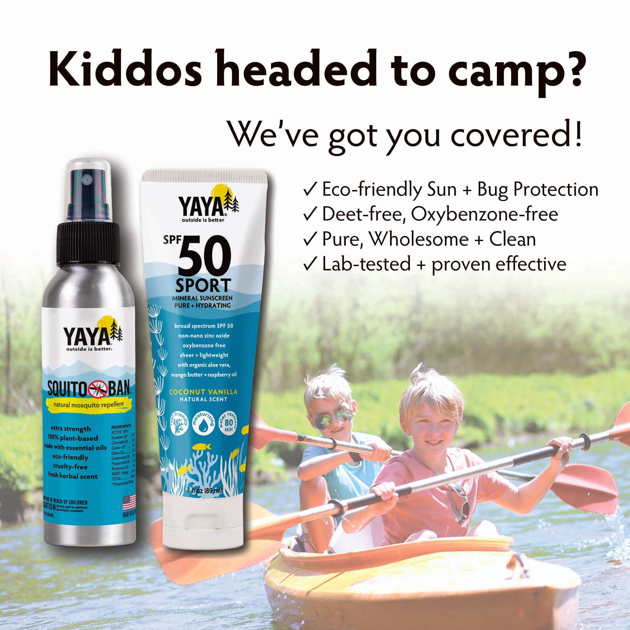 Camp Bundle - Sport SPF 50 Mineral Sunscreen + SQUITO BAN