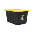 thumbnail image 1 of Tuff StoreTM 102L (27 gal.), Heavy Duty Storage Tote - Yellow & Black, 1 of 13