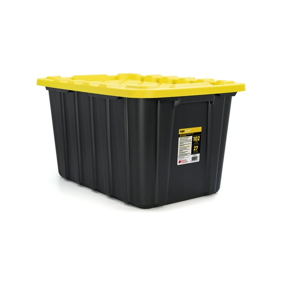 Tuff StoreTM 102L (27 gal.), Boîte de rangement - Noir et jaune