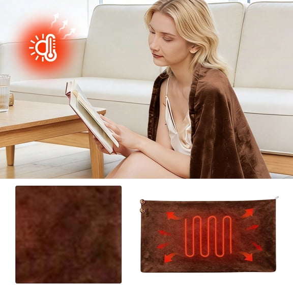 Cordless Outdoor Throw Blanket, Wearable Usb Heated Blanket, On The Go Cordless Heated Throw, Portable Cordless Heated Throw Shawl For Home And Travel