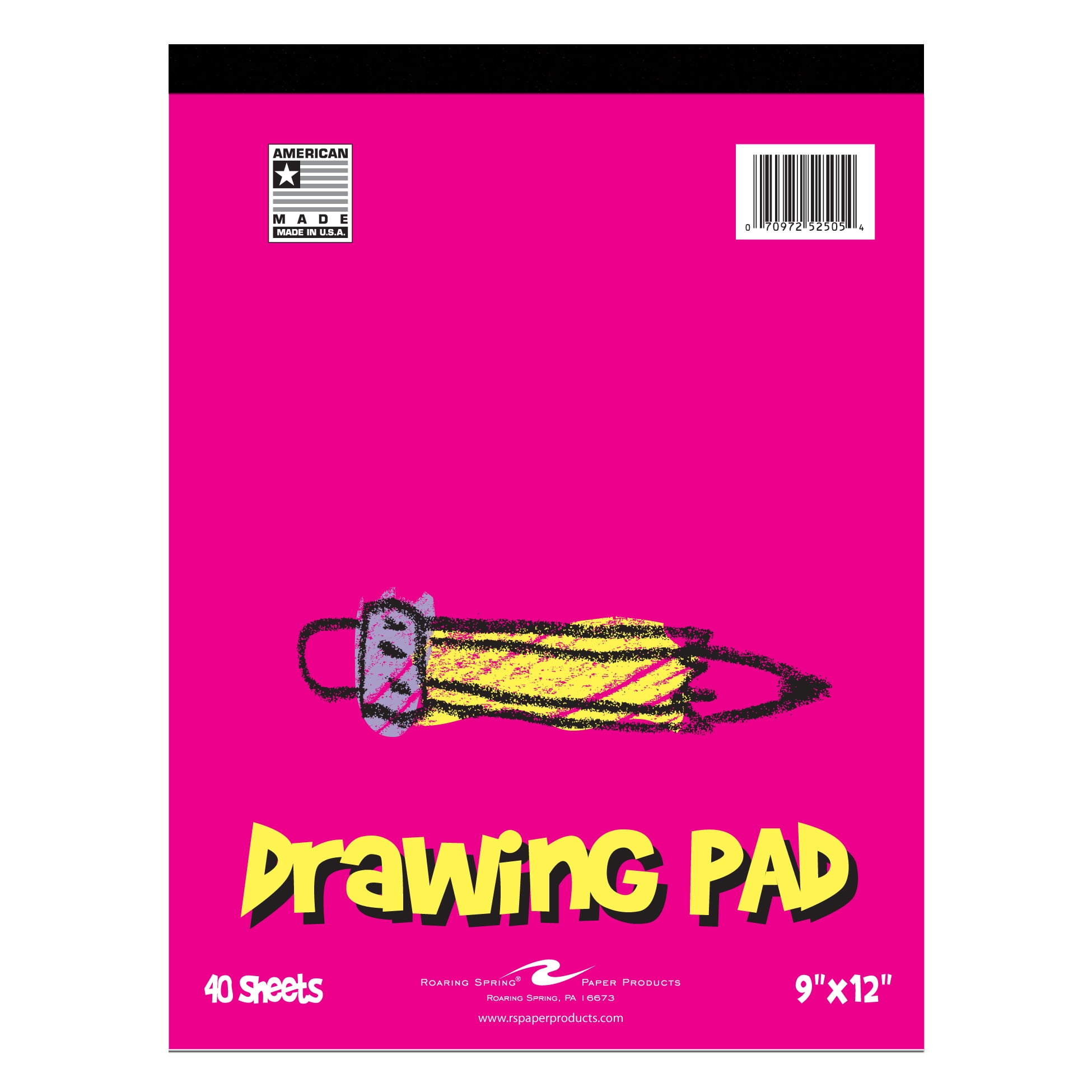 KIDS DRAWING PAD 9"x12" UNRULED