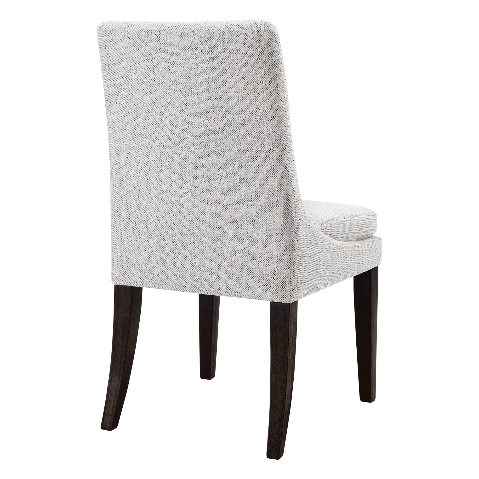 Spruce & Spring Modern Upholstered Dining Chair with Double-layed Cushioned Seat Set of 2, Ivory White