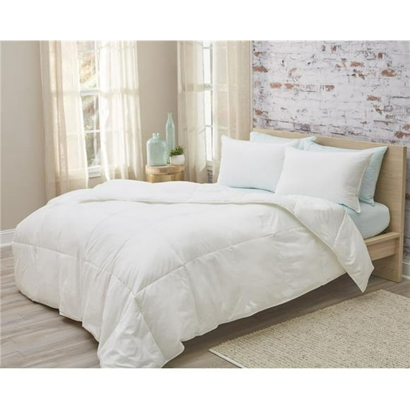 Down Decor CB7Q00A All Season Weight Alternative Comforter&#44; White - Full & Queen Size