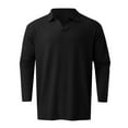 thumbnail image 5 of Vedolay Men Polo Shirt Long Sleeve Polo Shirts Casual Daily Fit Basic Shirts Black,XL, 5 of 5