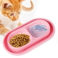 thumbnail image 3 of Double Cat Dog Bowls 2 in 1 Food and Water Bowls Dish with Moat for Small Medium Size Dogs Cats Small Pink, 3 of 10