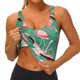 thumbnail image 3 of Balery Tropical Flamingo Sujetadores deportivos con espalda cruzada para mujer, acolchados, sin costuras, de alto impacto, ideales para yoga, gimnasio, entrenamiento y fitness.-Medium, 3 of 8
