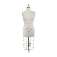 thumbnail image 6 of FEIYUE Missy Half-Body Women's Beige Dress Forms With Heavy Duty Base & Collapsible Shoulders | Size 6, 6 of 8
