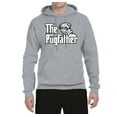 thumbnail image 2 of Wild Bobby,The Pugfather Funny Godfather Movie Logo Pug Parody, Father's Day, Unisex Graphic Hoodie Sweatshirt, Heather Grey, Medium, 2 of 3