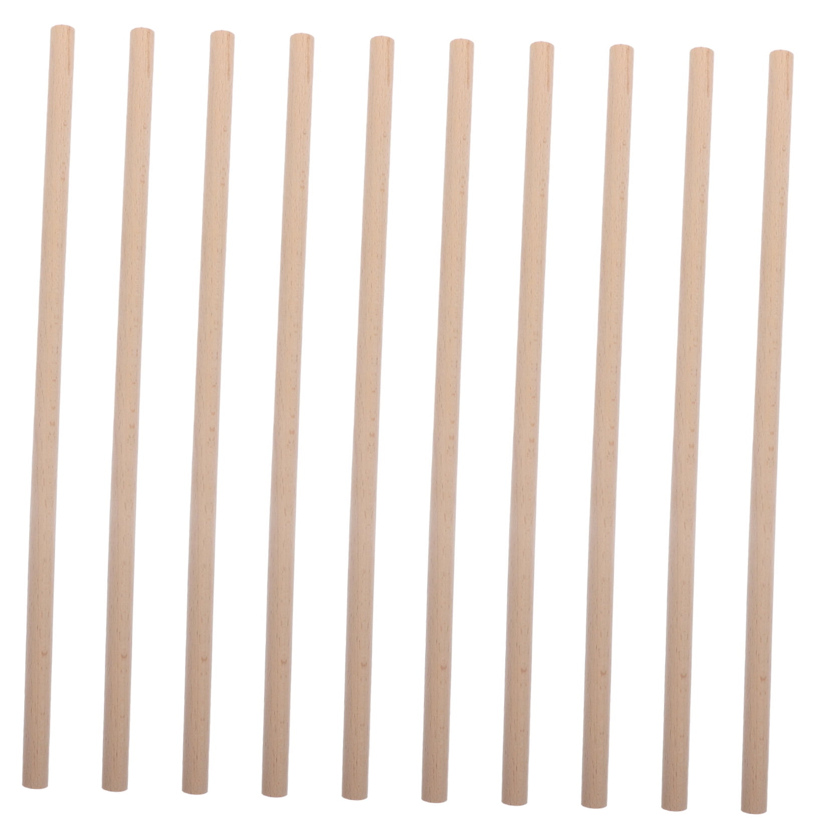 Luxshiny 10Pcs Wooden Stick Khaki Beech Wood for Crafting Educational Activities