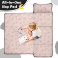 thumbnail image 4 of Pink Butterfly Pattern Teens Toddler Nap Mat with Pillow, Sleeping Mat Bag for Preschool Daycare 59"x22", 4 of 6