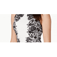 thumbnail image 3 of B DARLIN Womens White Floral Sleeveless Crew Neck Mini Cocktail Body Con Dress 13\14, 3 of 6