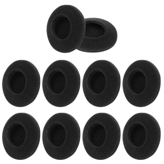 10 Pcs Black Earbud Tips Pads - Soft Sponge 5.5cm Ear Tips Buds for Replacement
