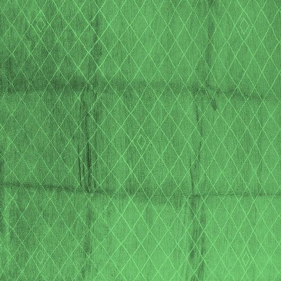 Ahgly Company Indoor Square Solid Emerald Green Modern Area Rugs, 8' Square
