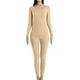 thumbnail image 1 of Minnieouse Conjunto de ropa interior de mujer Calzoncillos largos térmicos de color sólido Calzoncillos cálidos para clima frío Baselayer Ropa Ropa interior color de piel mujeres, 1 of 6