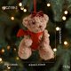 thumbnail image 4 of Artesanías Decorativas Osito de peluche pequeño, adorno navideño, marrón, suave, para decorar el árbol o colgar en el coche, 10,5 x 7,5 x 6,5 cm, 1 unidad JASKFLY, 4 of 5