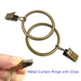 thumbnail image 4 of AMZSEVEN 40 Piezas Anillos de Cortina de Metal Ganchos para Clips para Cortinas Clips Decorativos para Barra de Cortina Perchas 1,5 Pulgadas de Diámetro Interior Ojales Bronce Antiguo Inoxidable, 4 of 8