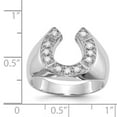 thumbnail image 2 of 14K White Gold Ring Band Men's Diamond Round A, Size 5, 2 of 2
