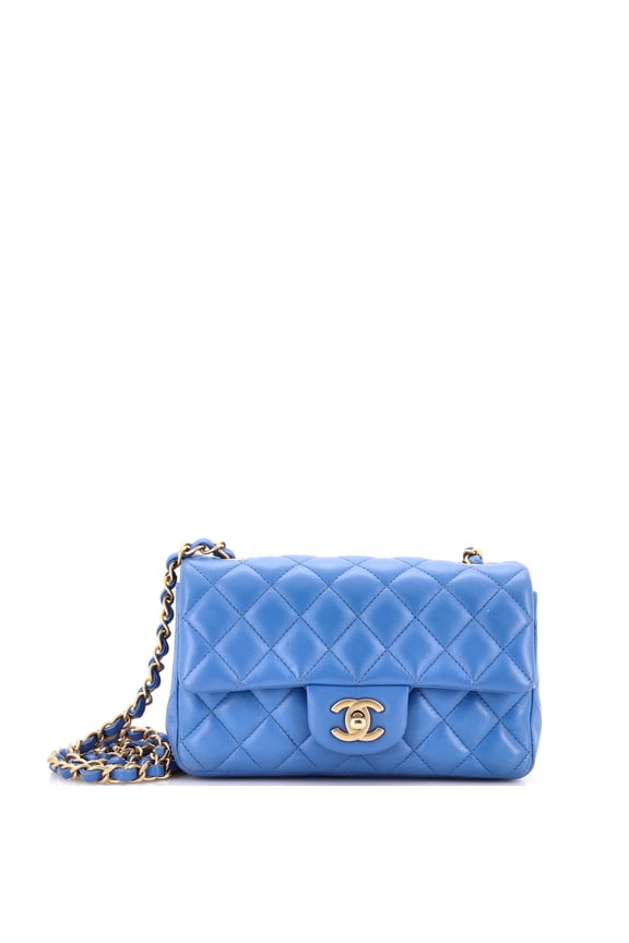 Pre-Owned Classic Single Flap Bag Quilted Lambskin Mini By Rebag