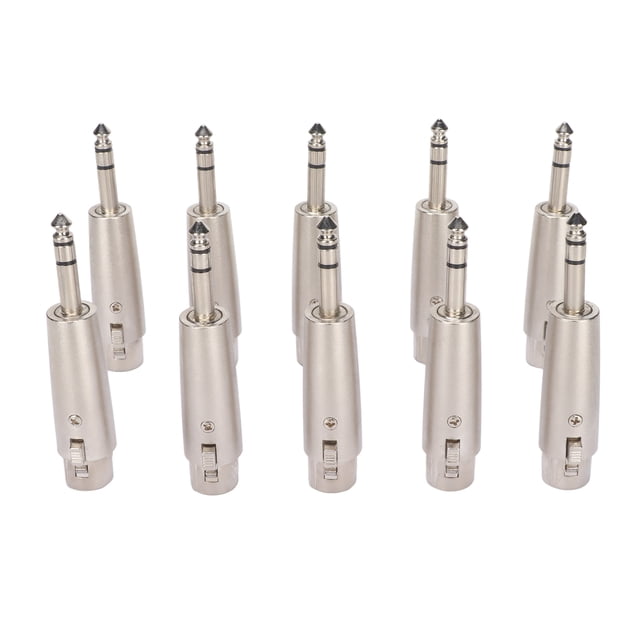 Adaptador NikouMX PIN 10 piezas 1/4 TRS a XLR Conector hembra TR Sto XLR
