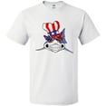 thumbnail image 3 of Inktastic 4th of July Patriot Shark T-Shirt, 3 of 5