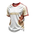 thumbnail image 3 of LNZGNM Soccer Cup 2026 Shirts for Men Oversized Mexico Jersey Brazil Jerseys Y2K V Neck Soccer Fan Tops,White(XXL), 3 of 5