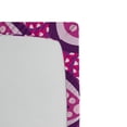 thumbnail image 2 of Ambesonne Floral Fitted Sheet, Lace Trippy Flowers Leaf, Twin Size, Magenta Pink Plum, 2 of 2