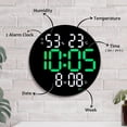 thumbnail image 1 of unbranded Digital De Pared Negro Con Temperatura Humedad Y Control Remoto, 1 of 7