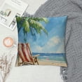 thumbnail image 2 of Nawypu Summer Decor Pillow Covers Hello Sunshine Beach Vibes Throw Pillow Case Holiday Beach Decorative Cushion Case for Outdoor Activity Sofa Home Farmhouse Couch Office White, 2 of 5