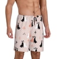 thumbnail image 2 of Fuzoiu White And Black Rabbit Print Pajama Shorts for Men, Men's Pajama Bottoms,Mens Lounge Sleepwear,Pajama Pants with Pocket-XX-Large, 2 of 6