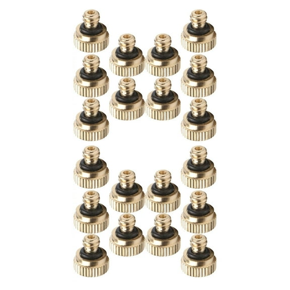 20x Brass Misting Nozzles for Outdoor Cooling Rust-resistant, Easy to Install, Outdoor Comfort Greenery Nozzles