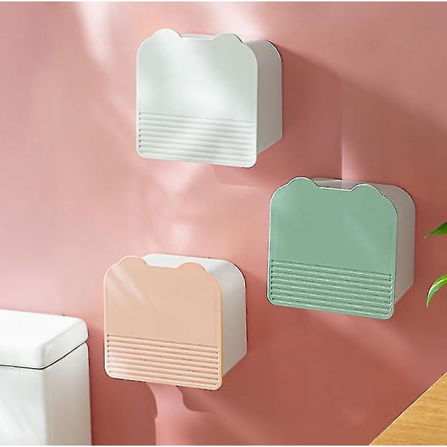 Contenedor de almacenamiento montado en la pared, caja de servilletas sanitarias para baño