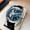 Black Belt Silver Shell Black Face, variant on Hollow large flywheel automatic mechanical watch waterproof luminous moon phase multi-functional men's watch