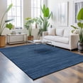 thumbnail image 4 of Slate Blue Washable Area Rugs 2.7'x5', Country Vintage Minimalist Solid Color Backdrop Washable Throw Living Room Rug Non-Slip Sturdy Edge Binding Carpet for Indoor Entryway Bedside Kitchen, 4 of 9